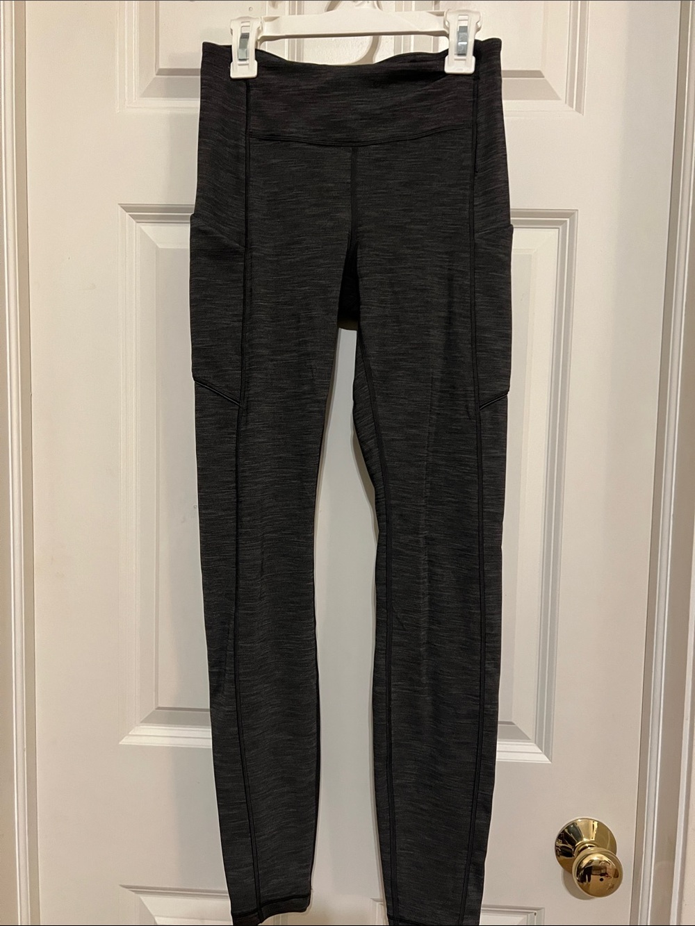 lululemon athletica Dark Gray High-Rise Leggings with Side Pockets size 4